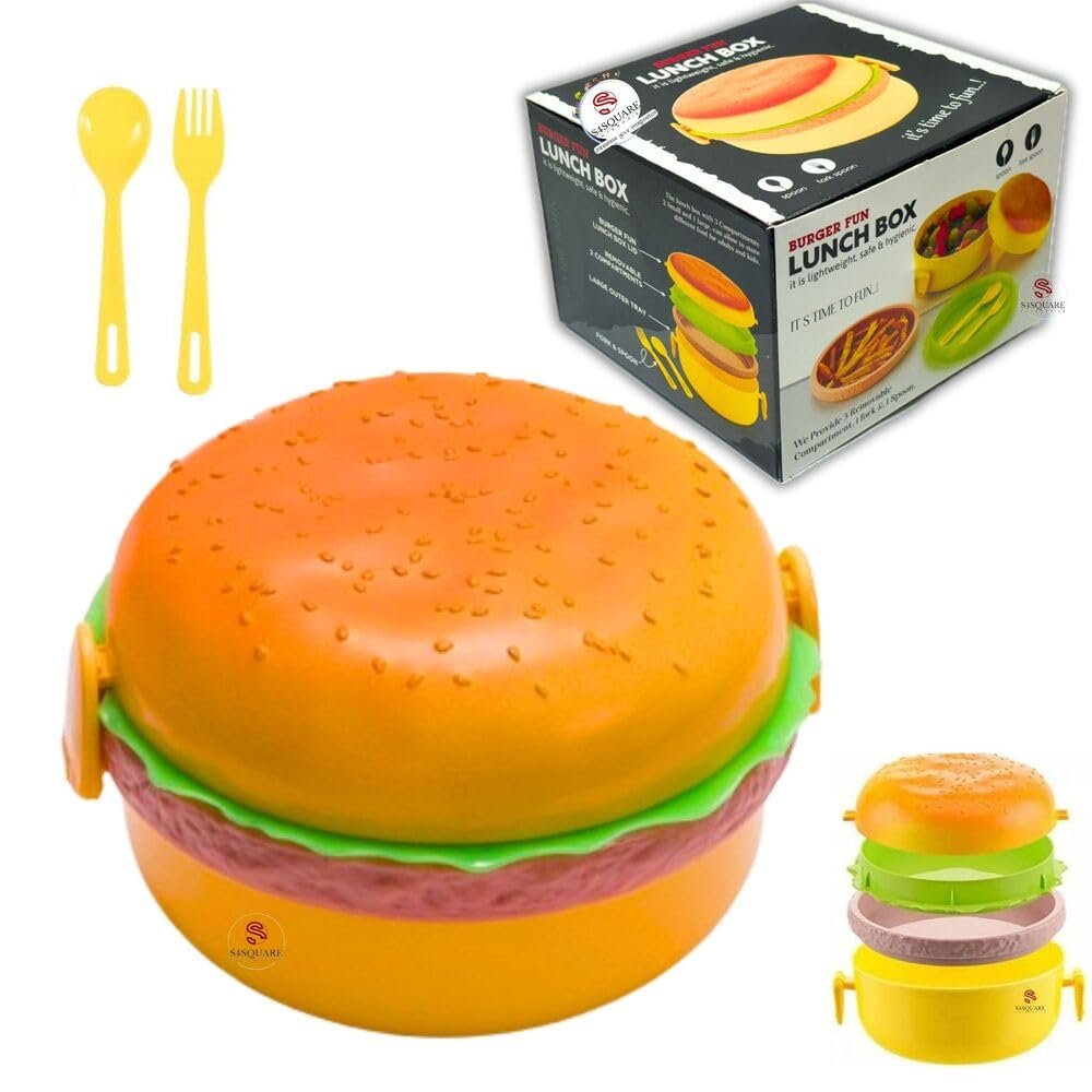 BURGER LUNCH BOX (STEEL)
